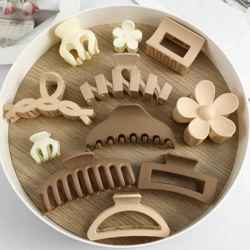 Brown Women's Hair Claw Clips